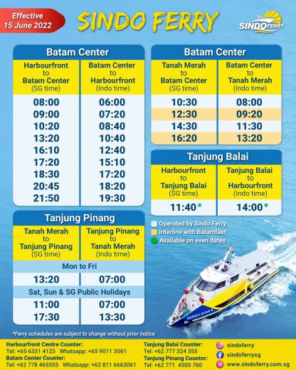 Flamingo Travel - Sindo Ferry Schedule 2022